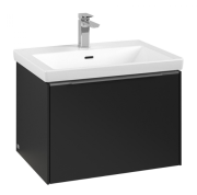 Тумба под раковину Villeroy & Boch Subway 3.0 62,2х42,9 см ДСП/алюминий черный вулкан C575L0VL