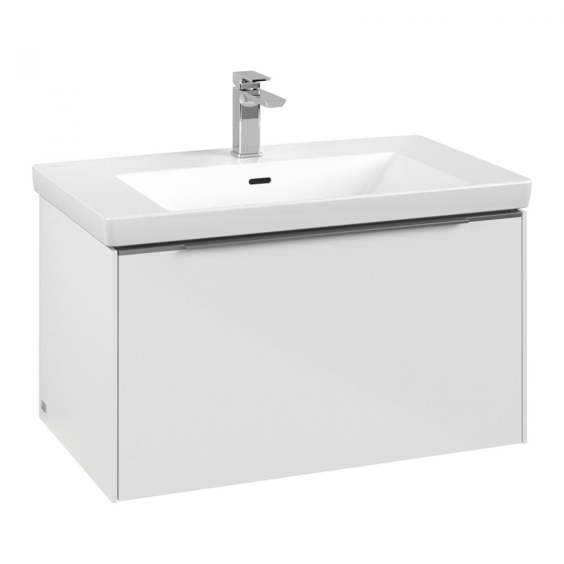 Тумба под раковину Villeroy & Boch Subway 3.0 77,2х42,9 см ДСП/алюминий белый бриллиант C573L0VE