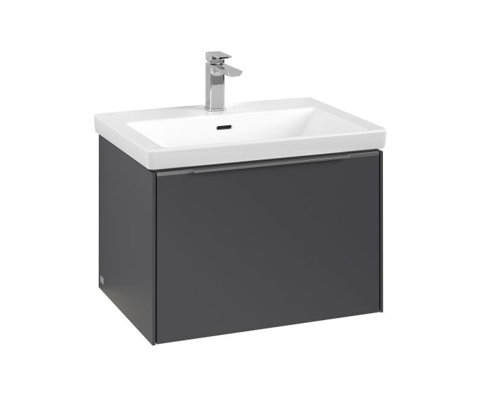 Тумба під раковину Villeroy & Boch Subway 3.0 62,2х42,9 см ДСП/алюміній графіт C575L0VR