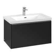 Тумба под раковину Villeroy & Boch Subway 3.0 77,2х42,9 см ДСП/алюминий черный вулкан C573L0VL