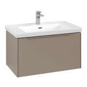 Тумба под раковину Villeroy & Boch Subway 3.0 77,2х42,9 см ДСП/алюминий тауп/монохром C573L2VM