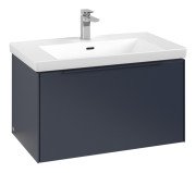 Тумба под раковину Villeroy & Boch Subway 3.0 77,2х42,9 см ДСП/алюминий морской синий/монохром C573L2VQ