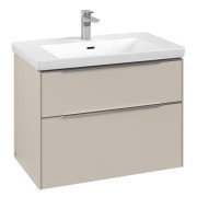 Тумба под раковину Villeroy & Boch Subway 3.0 77,2х57,6 см ДСП/алюминий серый кашемир  C574L0VN