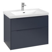 Тумба под раковину Villeroy & Boch Subway 3.0 77,2х57,6 см ДСП/алюминий морской синий/монохром C574L2VQ