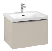 Тумба под раковину Villeroy & Boch Subway 3.0 62,2х42,9 см ДСП/алюминий серый кашемир C575L0VN