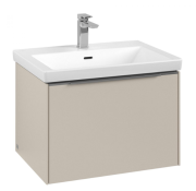 Тумба под раковину Villeroy & Boch Subway 3.0 62,2х42,9 см ДСП/алюминий серый кашемир C575L0VN