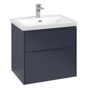 Тумба под раковину Villeroy & Boch Subway 3.0 62,2х57,6 см ДСП/алюминий морской синий/монохром C576L2VQ