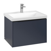 Тумба під раковину Villeroy & Boch Subway 3.0 62,2х42,9 см ДСП/алюміній морський синій/чорний вулкан C575L1VQ