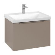 Тумба под раковину Villeroy & Boch Subway 3.0 62,2х42,9 см ДСП/алюминий тауп/монохром C575L2VM