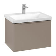 Тумба под раковину Villeroy & Boch Subway 3.0 62,2х42,9 см ДСП/алюминий тауп/монохром C575L2VM
