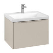 Тумба под раковину Villeroy & Boch Subway 3.0 62,2х42,9 см ДСП/алюминий серый кашемир/монохром C575L2VN