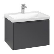 Тумба під раковину Villeroy & Boch Subway 3.0 62,2х42,9 см ДСП/алюміній графіт/монохром C575L2VR