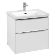 Тумба под раковину Villeroy & Boch Subway 3.0 62,2х57,6 см ДСП/алюминий чистый белый C576L0VF
