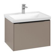 Тумба під раковину Villeroy & Boch Subway 3.0 62,2х42,9 см ДСП/алюміній тауп/чорний вулкан C575L1VM