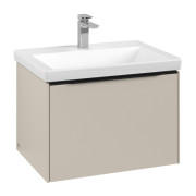 Тумба под раковину Villeroy & Boch Subway 3.0 62,2х42,9 см ДСП/алюминий серый кашемир/черный вулкан C575L1VN