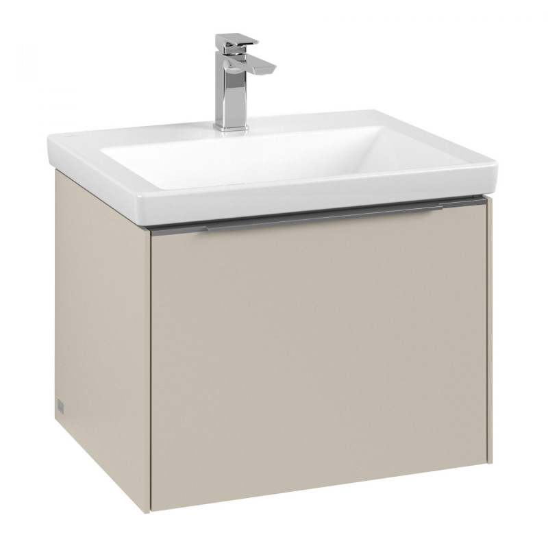 Тумба під раковину Villeroy & Boch Subway 3.0 57,2х42,9 см ДСП/алюміній кашемір сірий C577L0VN