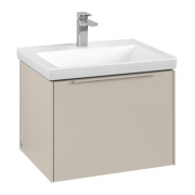 Тумба под раковину Villeroy & Boch Subway 3.0 57,2х42,9 см ДСП/алюминий серый кашемир/монохром C577L2VN