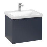 Тумба под раковину Villeroy & Boch Subway 3.0 57,2х42,9 см ДСП/алюминий морской синий/монохром C577L2VQ