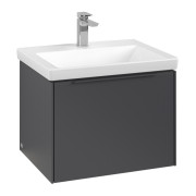 Тумба под раковину Villeroy & Boch Subway 3.0 57,2х42,9 см ДСП/алюминий графит/монохром C577L2VR