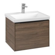 Тумба под раковину Villeroy & Boch Subway 3.0 57,2х42,9 см ДСП/алюминий дуб аризона/черный вулкан C577L1VH