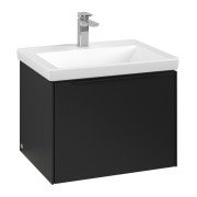 Тумба под раковину Villeroy & Boch Subway 3.0 57,2х42,9 см ДСП/алюминий черный вулкан/черный вулкан C577L1VL