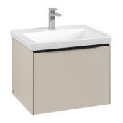 Тумба под раковину Villeroy & Boch Subway 3.0 57,2х42,9 см ДСП/алюминий серый кашемир/черный вулкан C577L1VN