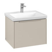 Тумба під раковину Villeroy & Boch Subway 3.0 57,2х42,9 см ДСП/алюміній сірий кашемір/монохром C577L2VN