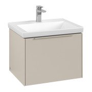 Тумба під раковину Villeroy & Boch Subway 3.0 57,2х42,9 см ДСП/алюміній сірий кашемір/монохром C577L2VN