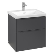 Тумба под раковину Villeroy & Boch Subway 3.0 57,2х57,6 см ДСП/алюминий графит/монохром C578L2VR