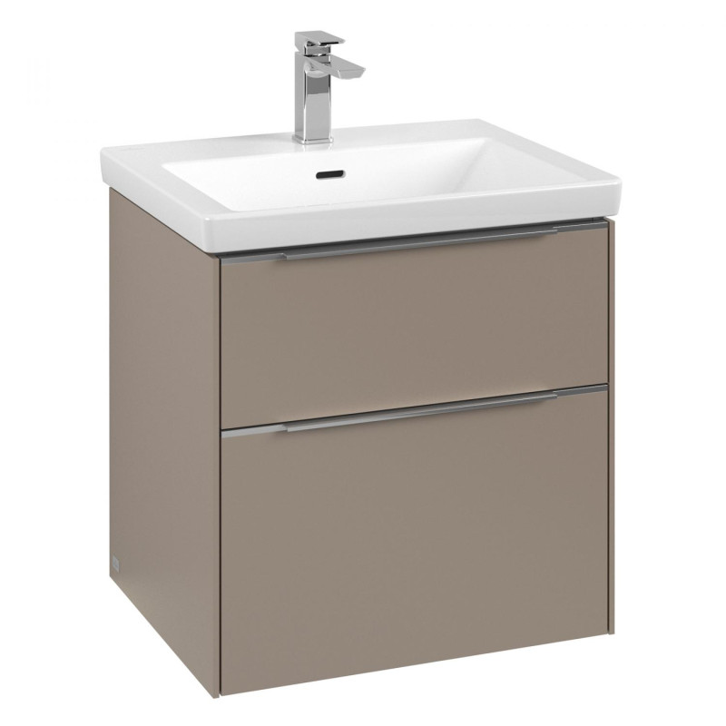 Тумба под раковину Villeroy & Boch Subway 3.0 57,2х57,6 см ДСП/алюминий тауп C578L0VM