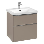 Тумба під раковину Villeroy & Boch Subway 3.0 57,2х57,6 см ДСП/алюміній тауп C578L0VM