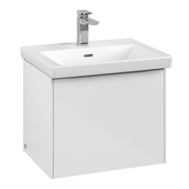 Тумба под раковину Villeroy & Boch Subway 3.0 52,3х42,9 см ДСП/алюминий белый бриллиант C579L0VE