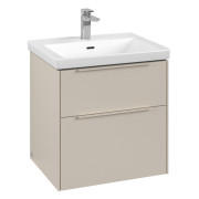 Тумба под раковину Villeroy & Boch Subway 3.0 57,2х57,6 см ДСП/алюминий серый кашемир/монохром C578L2VN