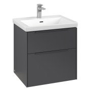 Тумба под раковину Villeroy & Boch Subway 3.0 57,2х57,6 см ДСП/алюминий графит/монохром C578L2VR