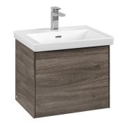 Тумба під раковину Villeroy & Boch Subway 3.0 52,3х42,9 см ДСП/алюміній дуб кам'яний/чорний вулкан C579L1RK