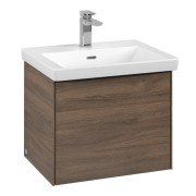 Тумба під раковину Villeroy & Boch Subway 3.0 52,3х42,9 см ДСП/алюміній дуб аризона/чорний вулкан C579L1VH