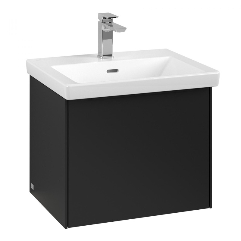 Тумба під раковину Villeroy & Boch Subway 3.0 52,3х42,9 см ДСП/алюміній чорний вулкан/чорний вулкан C579L1VL