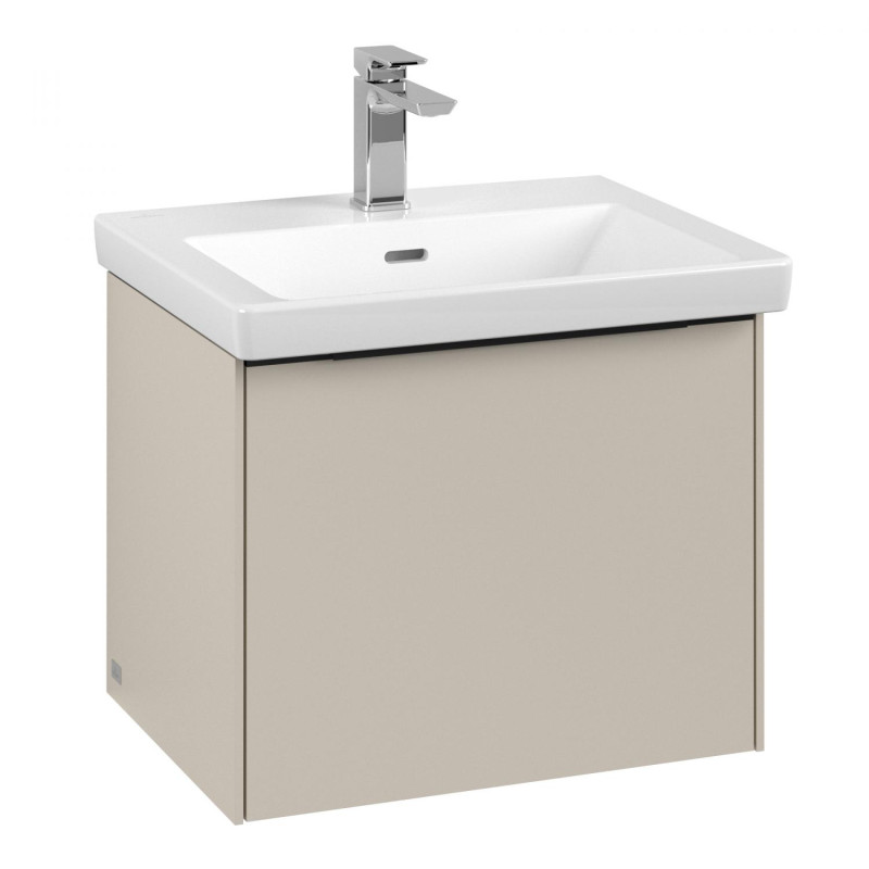 Тумба под раковину Villeroy & Boch Subway 3.0 52,3х42,9 см ДСП/алюминий серый кашемир/черный вулкан C579L1VN