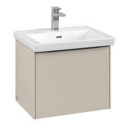 Тумба под раковину Villeroy & Boch Subway 3.0 52,3х42,9 см ДСП/алюминий серый кашемир/черный вулкан C579L1VN