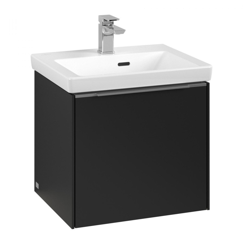 Тумба под раковину Villeroy & Boch Subway 3.0 47,3х42,9 см ДСП/алюминий черный вулкан C580L0VL