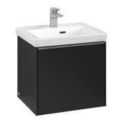 Тумба под раковину Villeroy & Boch Subway 3.0 47,3х42,9 см ДСП/алюминий черный вулкан C580L0VL