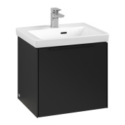 Тумба под раковину Villeroy & Boch Subway 3.0 47,3х42,9 см ДСП/алюминий черный вулкан/черный вулкан C580L1VL