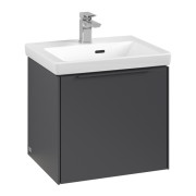 Тумба под раковину Villeroy & Boch Subway 3.0 47,3х42,9 см ДСП/алюминий графит/монохром C580L2VR