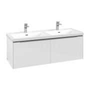 Тумба под раковину Villeroy & Boch Subway 3.0 127,2х42,9 см ДСП/алюминий бриллиантовый белый C56700VE