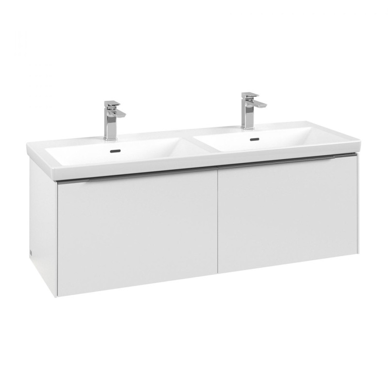 Тумба под раковину Villeroy & Boch Subway 3.0 127,2х42,9 см ДСП/алюминий чистый белый C56700VF