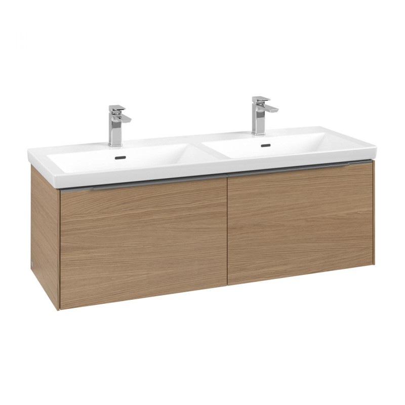 Тумба під раковину Villeroy & Boch Subway 3.0 127,2х42,9 см ДСП/алюміній північний дуб C56700VJ