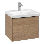 Тумба под раковину Villeroy & Boch Subway 3.0 52,3х42,9 см ДСП/алюминий дуб северный/черный вулкан C579L1VJ