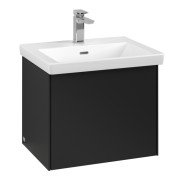 Тумба под раковину Villeroy & Boch Subway 3.0 52,3х42,9 см ДСП/алюминий черный вулкан/черный вулкан C579L1VL