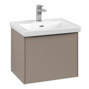 Тумба под раковину Villeroy & Boch Subway 3.0 52,3х42,9 см ДСП/алюминий тауп/черный вулкан C579L1VM