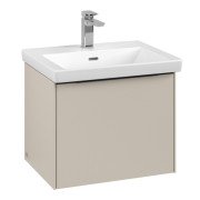 Тумба под раковину Villeroy & Boch Subway 3.0 52,3х42,9 см ДСП/алюминий серый кашемир/черный вулкан C579L1VN